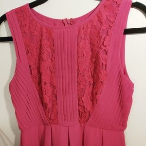 Pink fit and flare dress